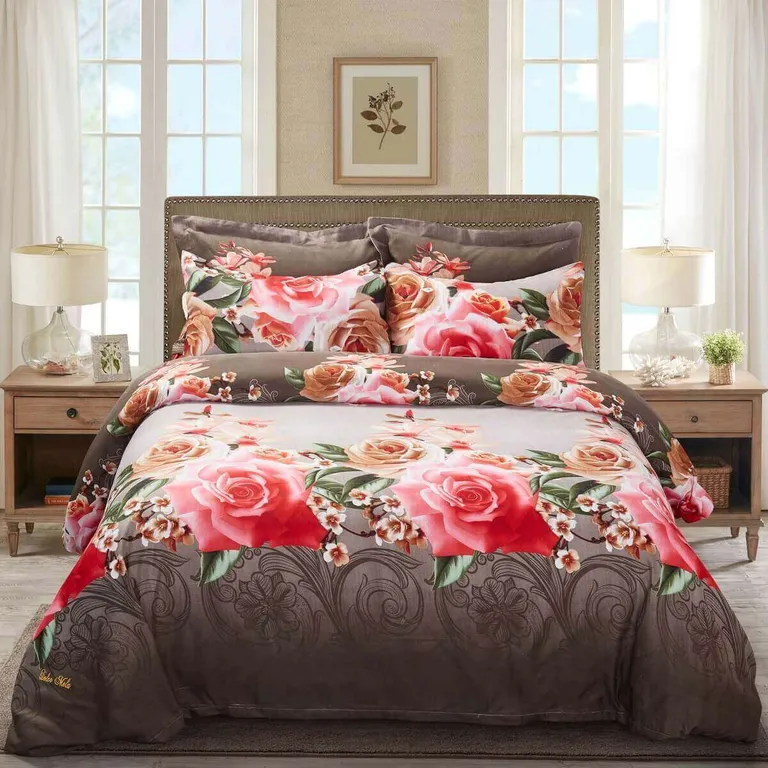 Duvet Cover Set, size Floral Bedding, Dolce Mela - DM708Q Photo 4