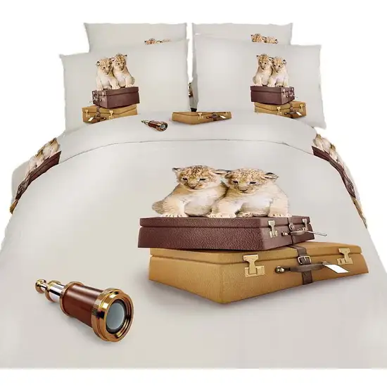 Queen Size Duvet Cover Sheets Set, Best Friends Photo 5