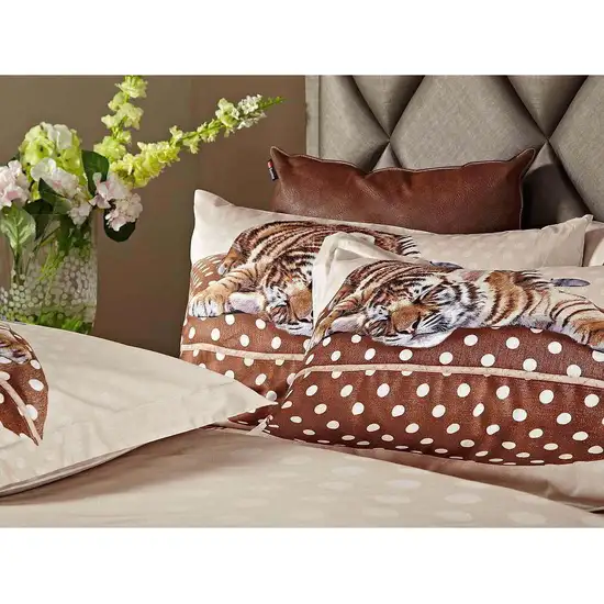 Twin Size Duvet Cover Sheets Set, Sleepy Tiger Photo 2