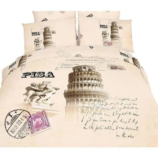 Queen Size Duvet Cover Sheets Set, Pisa Photo 2