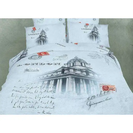 King Size Duvet Cover Sheets Set, London Photo 3