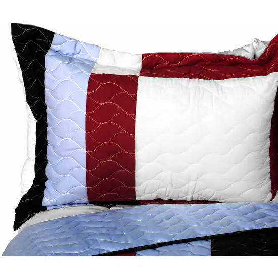 Elegant Voice -  Brand New Vermicelli-Quilted Patchwork Quilt Set Full/Queen Photo 3