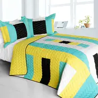Photo of Enternal Flame - 3PC Vermicelli - Quilted Patchwork Quilt Set (Full/Queen Size)