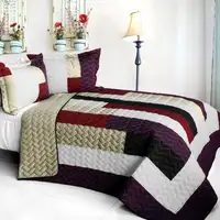 Photo of Eternal Promiss - 3PC Vermicelli - Quilted Patchwork Quilt Set (Full/Queen Size)