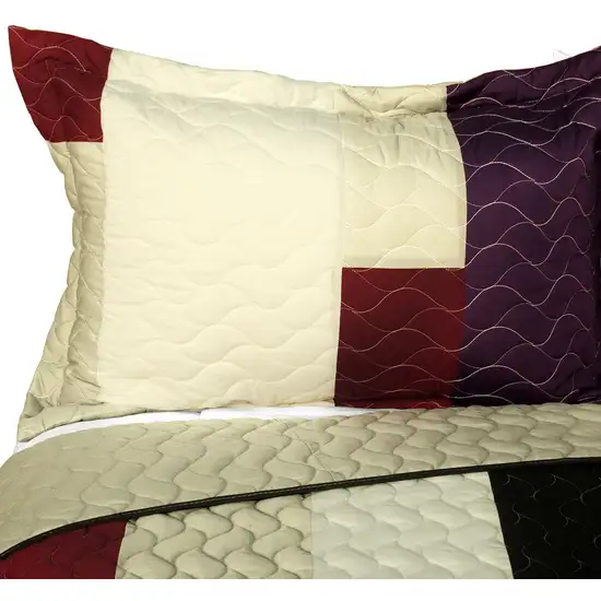 Eternal Promiss -  3PC Vermicelli - Quilted Patchwork Quilt Set (Full/Queen Size) Photo 3