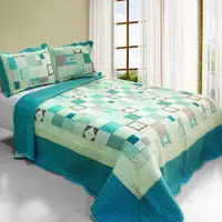 Photo of Fairy Tales - Cotton 3PC Vermicelli-Quilted Printed Quilt Set (Full/Queen Size)