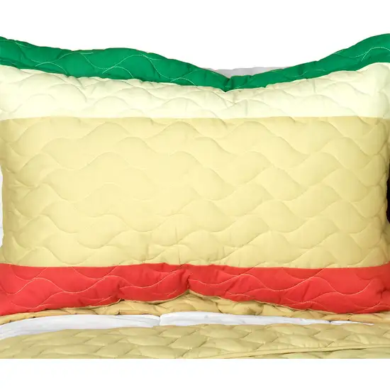 Ferragamo Romantic -  3PC Vermicelli-Quilted Patchwork Quilt Set (Full/Queen Size) Photo 2