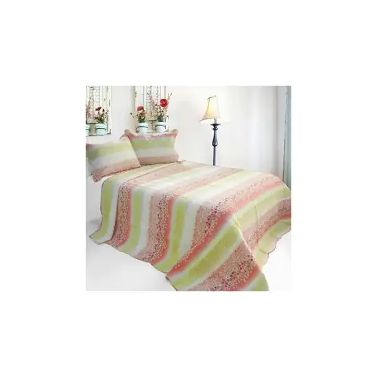 Flowers Season -  3PC Cotton Vermicelli-Quilted Printed Quilt Set (Full/Queen Size) Photo 2