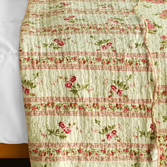 Foliflora -  Cotton 3PC Vermicelli-Quilted Patchwork Quilt Set (Full/Queen Size) Photo 4