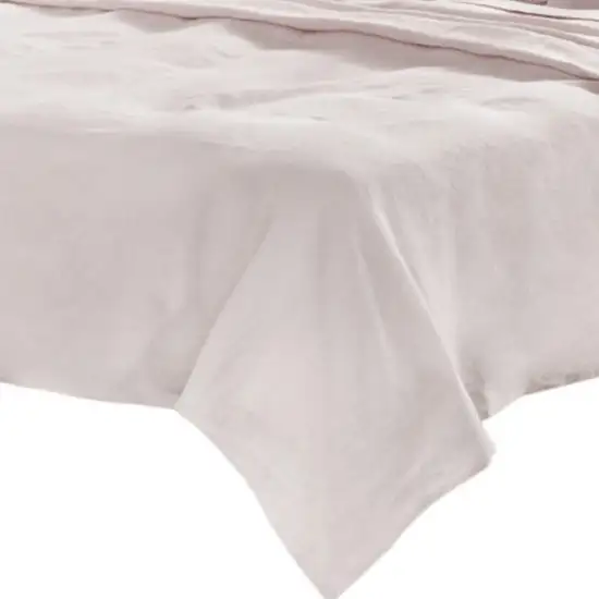 Four Piece Champagne Pink Linen Sheet Set Photo 5