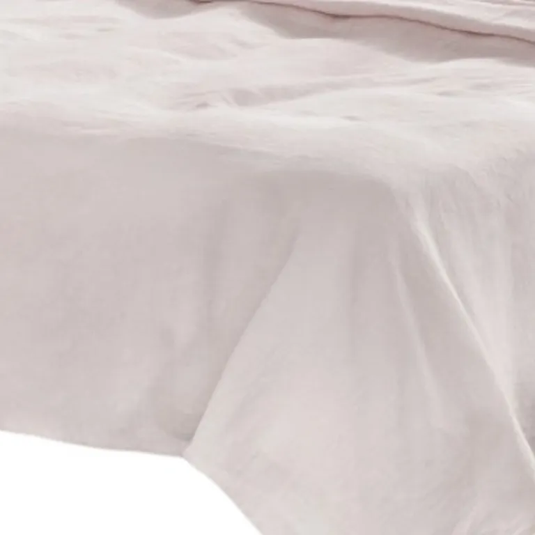 Four Piece Champagne Pink Linen Sheet Set Photo 5