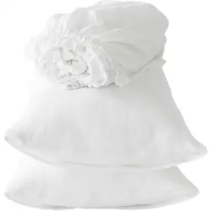 Photo of Four Piece Ivory Linen Sheet Set