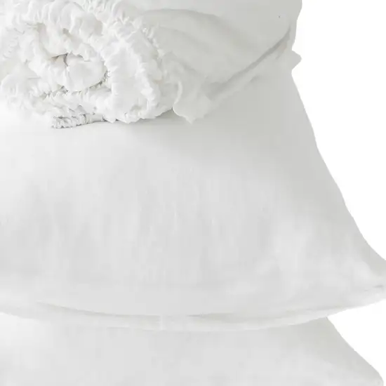 Four Piece Ivory Linen Sheet Set Photo 6