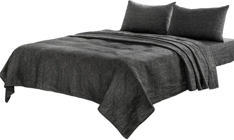 Four Piece Onyx Linen Sheet Set Photo 4