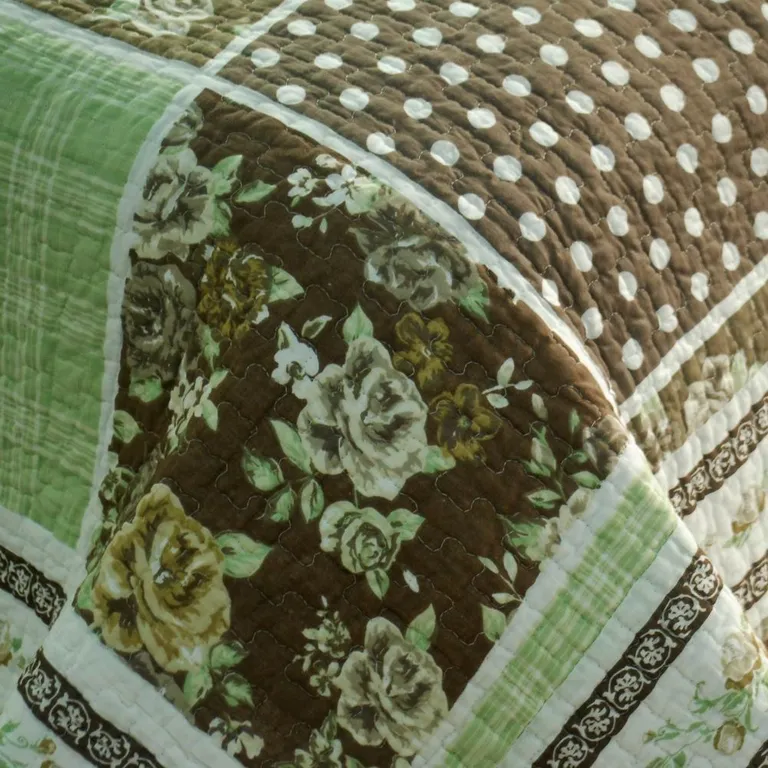 Free Life - Cotton 3PC Vermicelli-Quilted Printed Quilt Set (Full/Queen Size) Photo 4