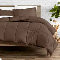 Photo of Full/Double Size All Season Super Soft Down Alternative Comforter Set Chocolate