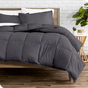 Photo of Full/Double Size All Season Super Soft Down Alternative Comforter Set Grey