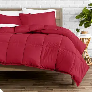 Photo of Full/Double Size All Season Super Soft Down Alternative Comforter Set Red