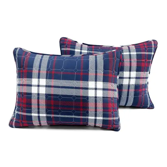 Full/Queen Farmhouse Plaid 3 Piece Lightweight Reversible Quilt Set Photo 5