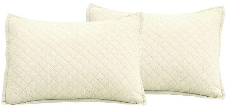 Full/Queen Lightweight Cotton Linen Ivory Textured Reversible 3-Piece Quilt Set Photo 3