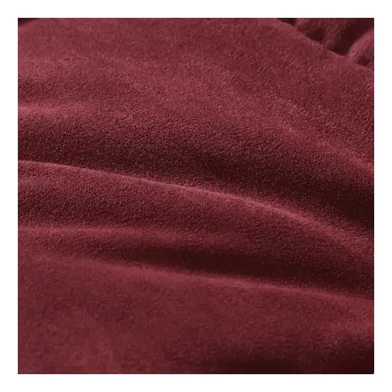 Full/Queen Plush Sherpa Reversible Micro Suede Comforter Set in Marron Photo 4