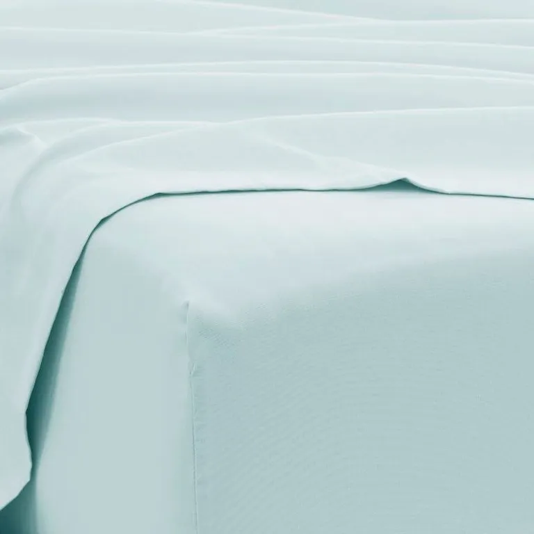 Full Size Aqua 6 Piece Wrinkle Resistant Microfiber Polyester Sheet Set Photo 2