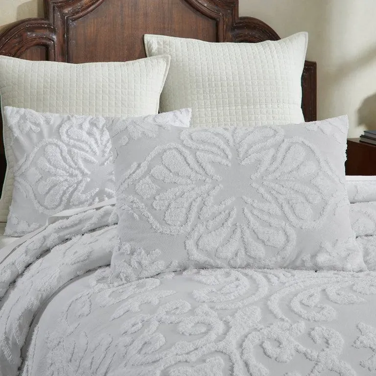 Full Size 100-Percent Cotton Chenille 3-Piece Coverlet Bedspread Set Photo 4