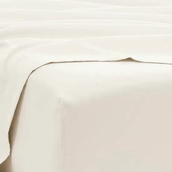 Full size Ivory Beige 6-Piece Wrinkle Resistant Microfiber/Polyester Sheet Set Photo 3