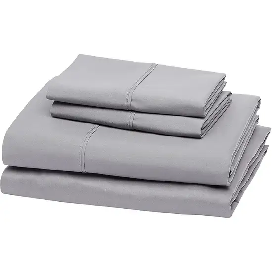 Full size Silver Grey 100-Percent Egyptian Cotton 1000 Thread Count Sheet Set Photo 2