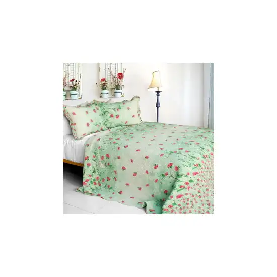 Gakuen Alice -  3PC Cotton Contained Vermicelli-Quilted Patchwork Quilt Set (Full/Queen Size) Photo 1