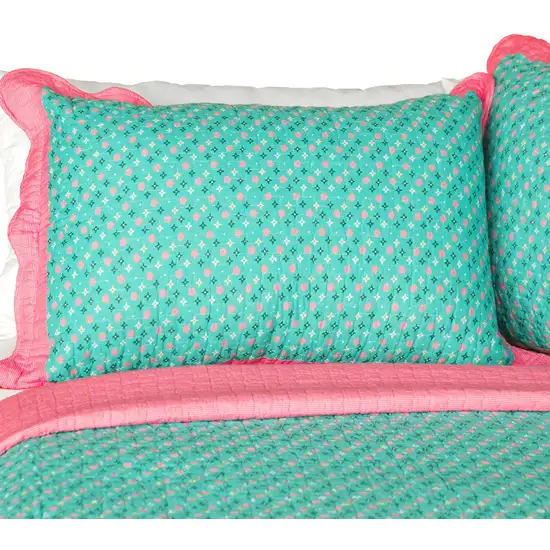 Geek In The Pink -  Cotton 3PC Vermicelli-Quilted Striped Printed Quilt Set (Full/Queen Size) Photo 3