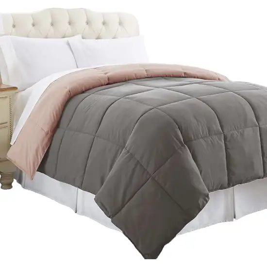 Genoa King Size Box Quilted Reversible Comforter The Urban Port Photo 1