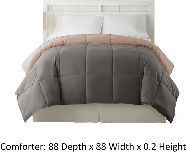 Genoa Queen Size Box Quilted Reversible Comforter The Urban Port Photo 4