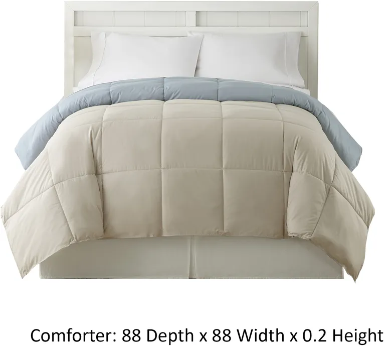 Genoa Queen Size Box Quilted Reversible Comforter The Urban Port Photo 4