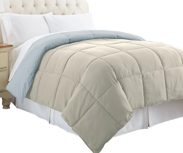 Genoa Queen Size Box Quilted Reversible Comforter The Urban Port Photo 1