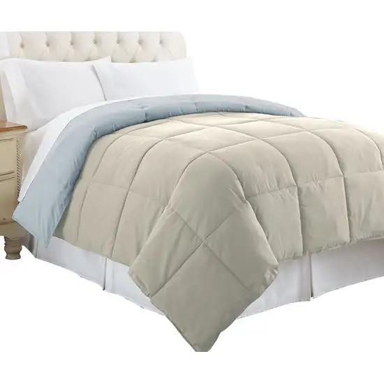 Genoa Queen Size Box Quilted Reversible Comforter The Urban Port Photo 1