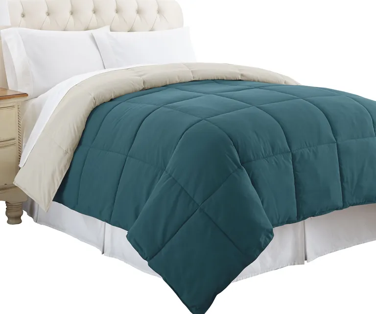 Genoa Queen Size Box Quilted Reversible Comforter The Urban Port Photo 1