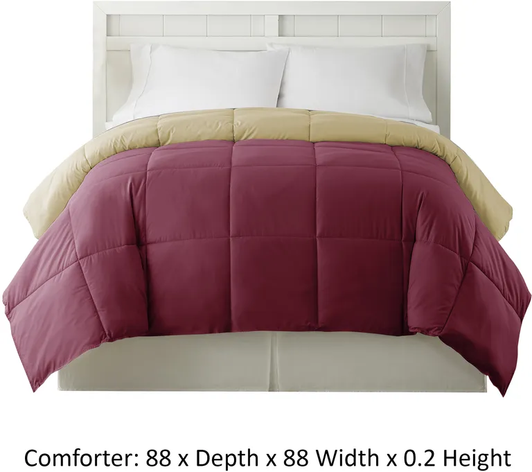 Genoa Queen Size Box Quilted Reversible Comforter The Urban Port Photo 4