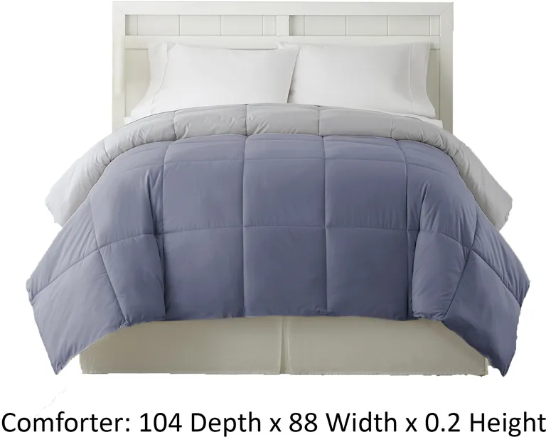 Genoa Reversible King Comforter with Box Quilted The Urban Port Photo 4