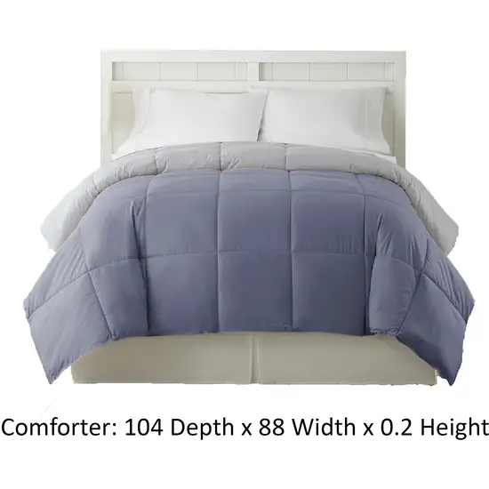 Genoa Reversible King Comforter with Box Quilted The Urban Port Photo 4