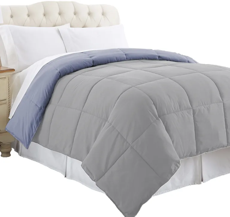 Genoa Reversible King Comforter with Box Quilted The Urban Port Photo 3