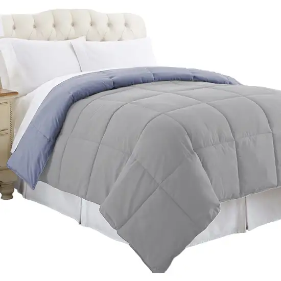 Genoa Reversible King Comforter with Box Quilted The Urban Port Photo 3