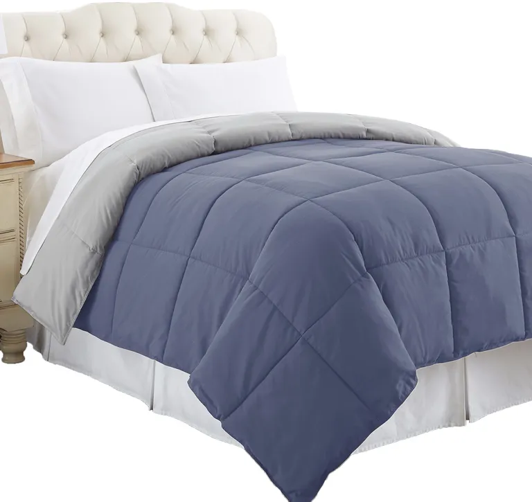 Genoa Reversible King Comforter with Box Quilted The Urban Port Photo 1