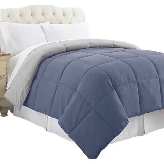 Genoa Reversible King Comforter with Box Quilted The Urban Port Photo 1