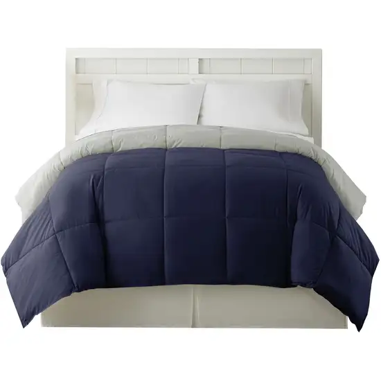 Genoa Reversible Queen Comforter with Box Quilting The Urban Port Photo 2
