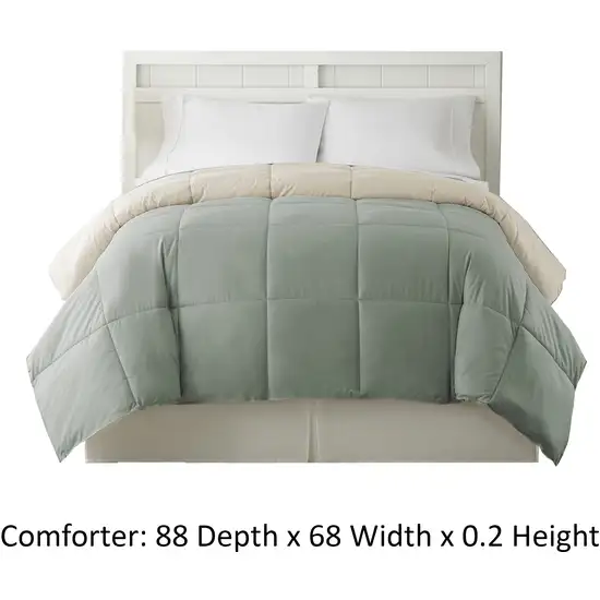 Genoa Twin Size Box Quilted Reversible Comforter The Urban Port Photo 4