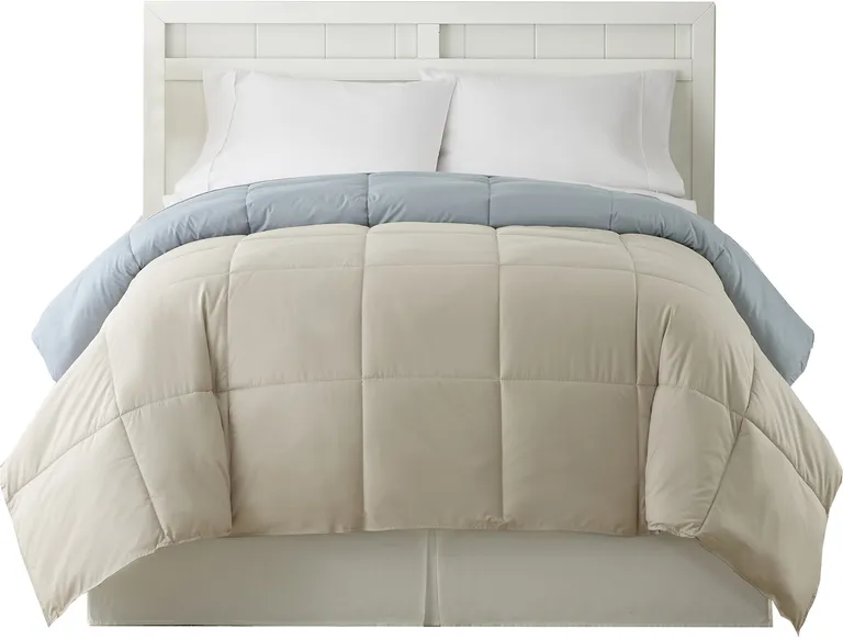 Genoa Twin Size Box Quilted Reversible Comforter The Urban Port Photo 2