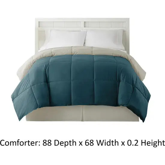 Genoa Twin Size Box Quilted Reversible Comforter The Urban Port Photo 4