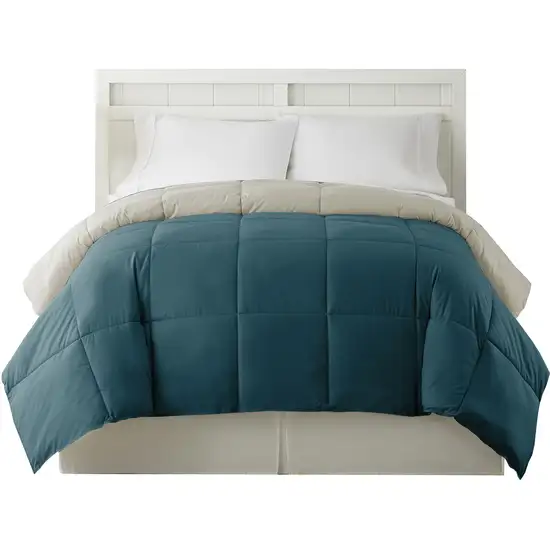 Genoa Twin Size Box Quilted Reversible Comforter The Urban Port Photo 2