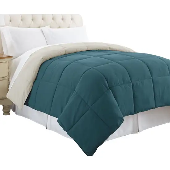 Genoa Twin Size Box Quilted Reversible Comforter The Urban Port Photo 1